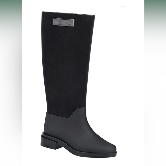 Melissa black flocked boot - Picture 6 of 8